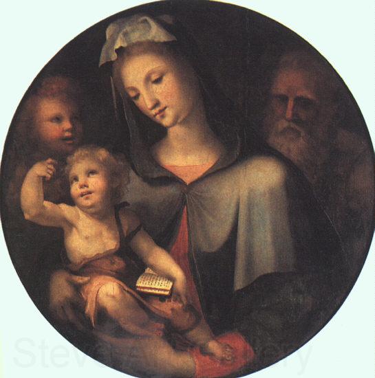BECCAFUMI, Domenico The Holy Family with Young Saint John dfg Norge oil painting art